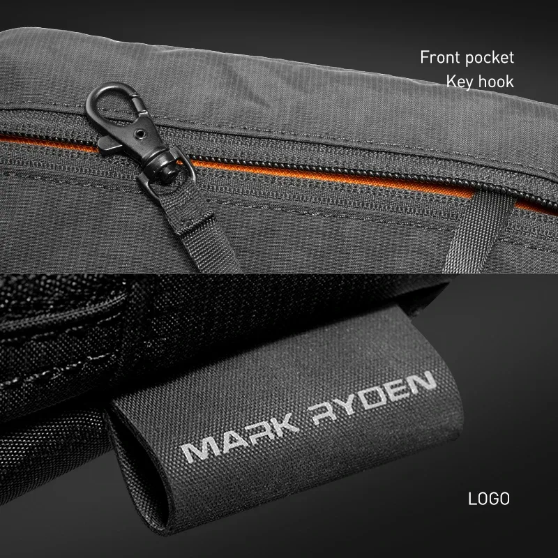 sac banane anti-rfid pour homme mark ryden, sac bandoulière antivol, sac banane léger pour les voyages, la randonnée, le travail