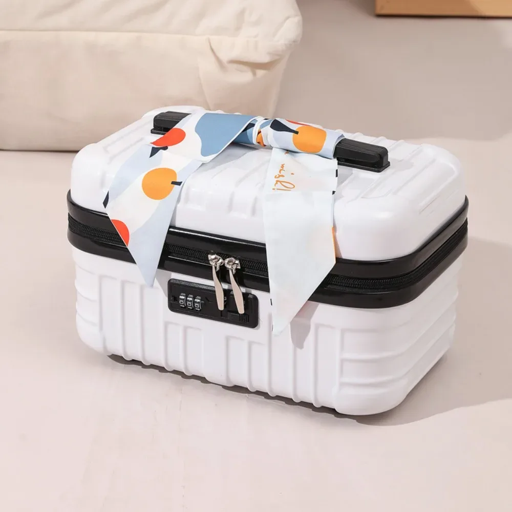trousse de toilette portable 17 pouces, mini-valise élégante, sac de rangement durable et étanche pour cosmétiques, sac à main pour femme