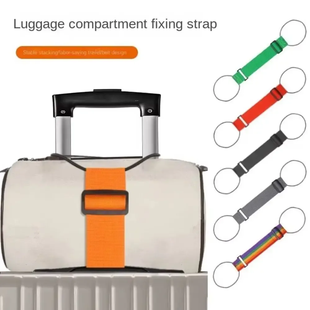 Sangle élastique pour bagages polyvalente, 1/2 pièces, sangles de connecteur de bagages réglables réutilisables, sangle fixe pour valise de voyage