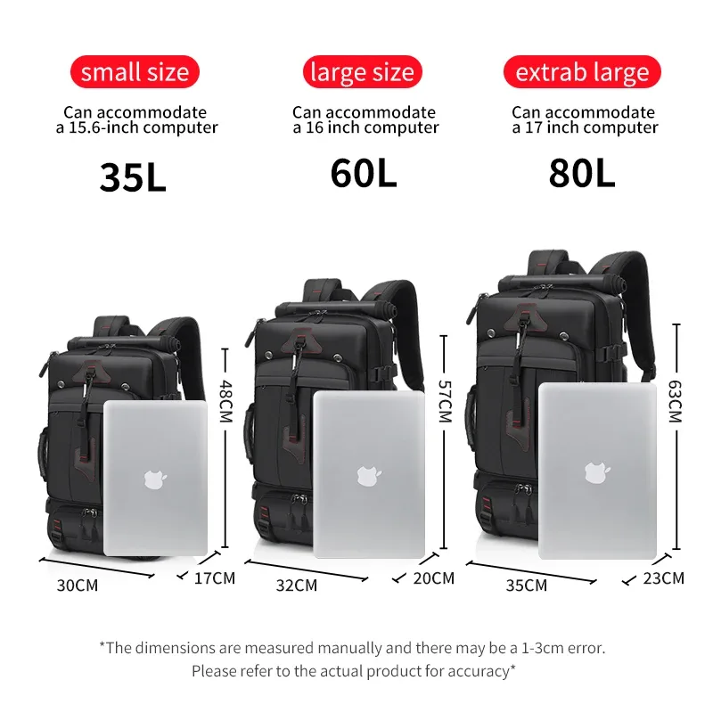 sac à dos de voyage pour hommes, sac à dos décontracté pour hommes pour les voyages, grand sac à dos pour les voyages, 70 litres l, capacité super grande