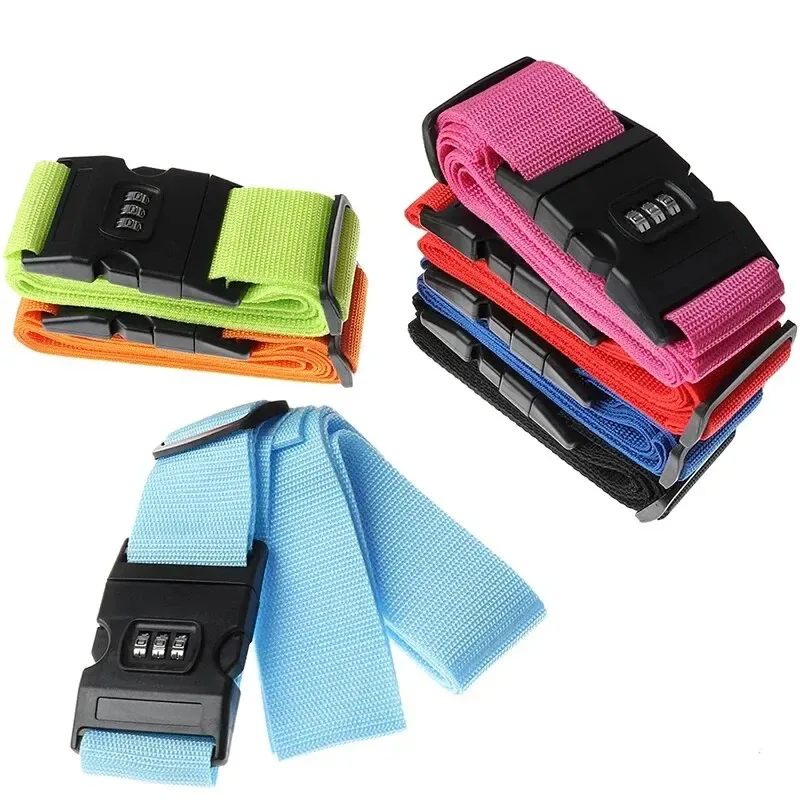 cadenas polyester combiné noir sangle voyage valise sac dos sécurité antivol longueur quatorze centimètres
