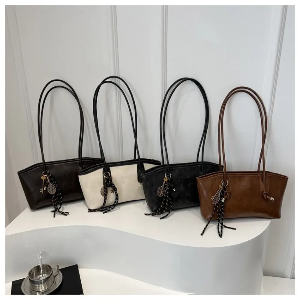 y2k tendance grande capacité travail sac à bandoulière couleur unie simple dame sacs à main en cuir pu sac fourre-tout femmes femme