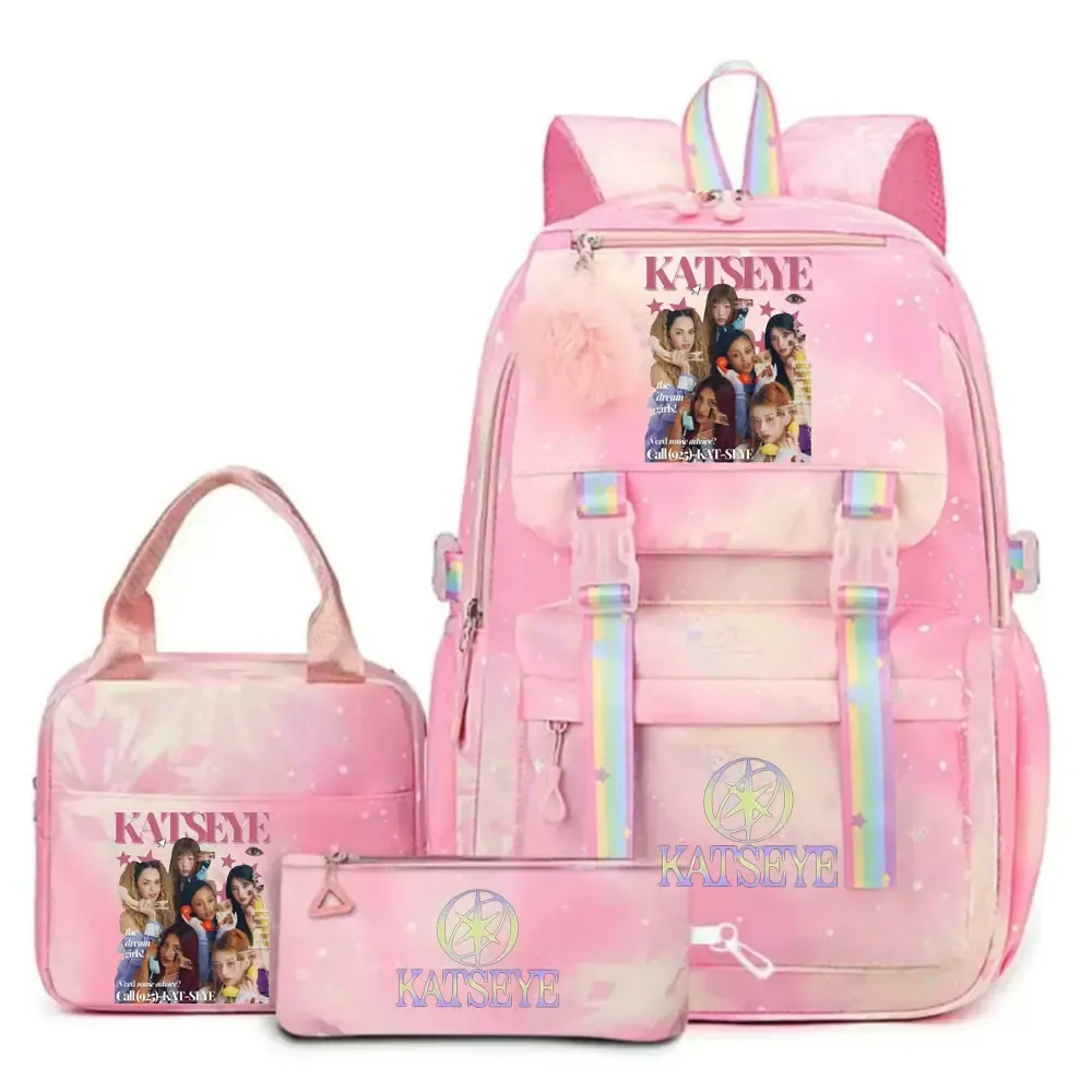 sac dos toile tissu doux motifs graphiques bandes arc ciel poignées rétractables sangles coussin air grande capacité unisexe voyage école