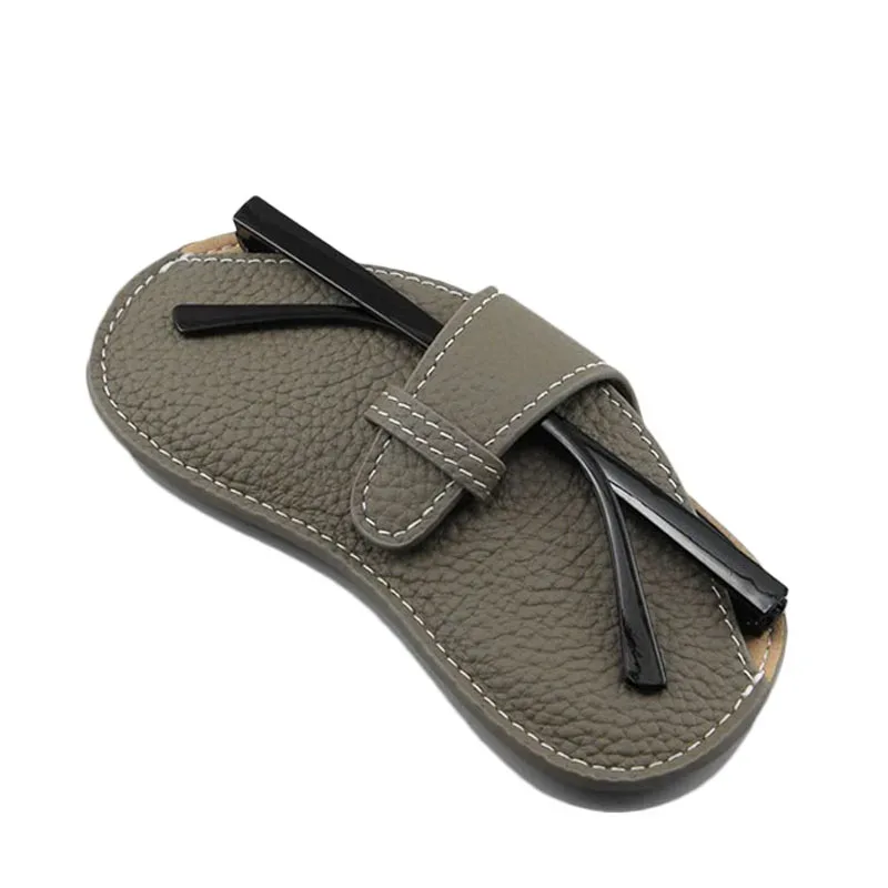 étui à lunettes en cuir véritable avec lettres personnalisées, sac à lunettes portable pour myopie, sac de rangement pour lunettes de soleil, housse de protection simple