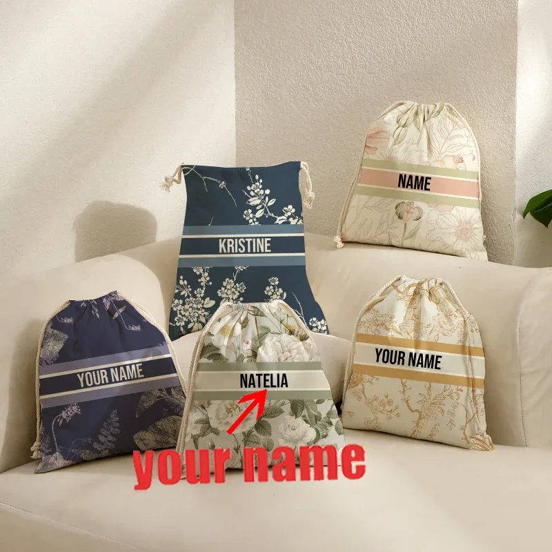 sac en toile pour épaules, poches à cordon de serrage, sac à dos de shopping personnalisé pour étudiant, pochette en coton pour salle de sport, sac de rangement de voyage