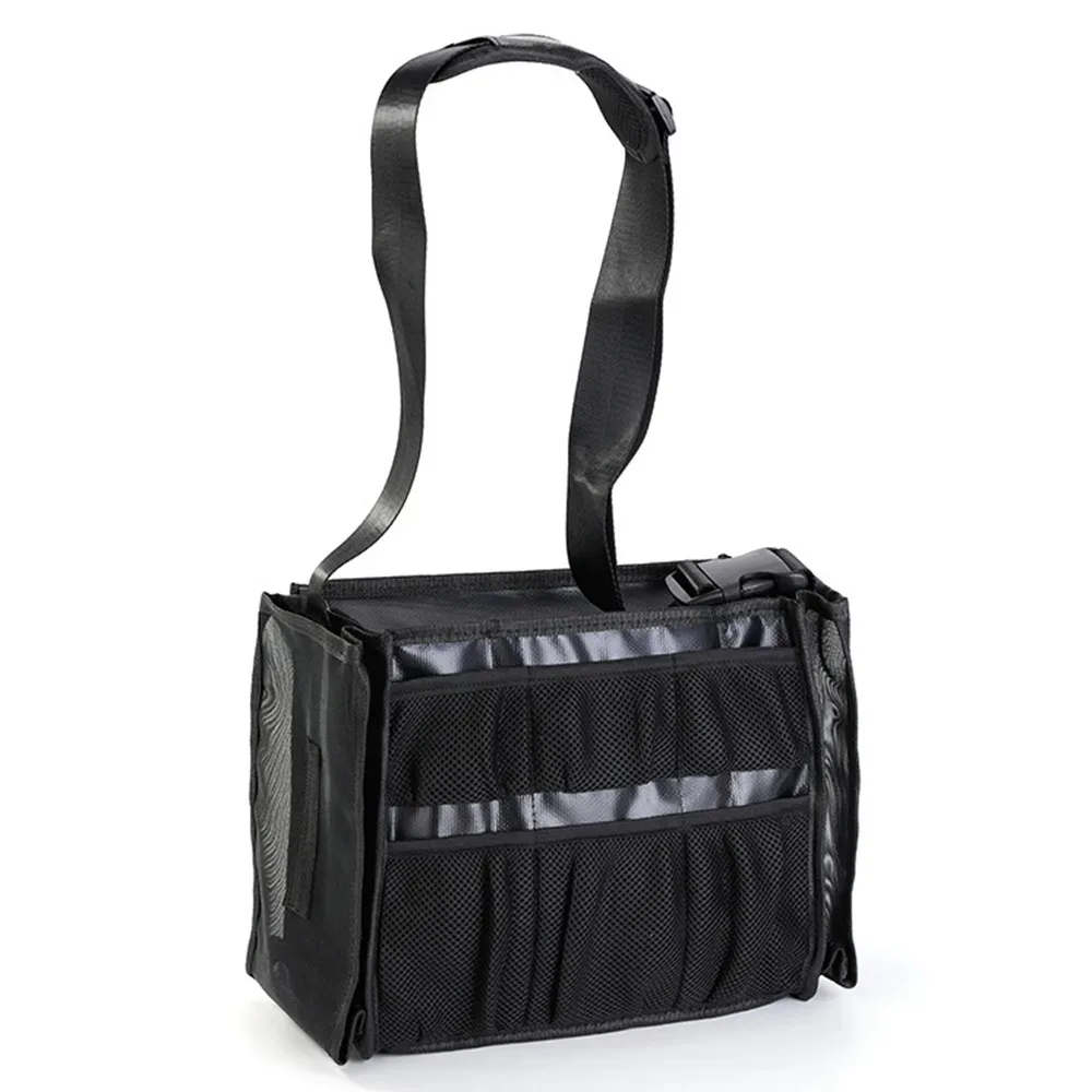 sac de rangement pour pinceaux cosmétiques de grande capacité, couleur noire, résistant à l'usure, sac pour coiffeur, organisateur de pinceaux de maquillage respirant et décontracté
