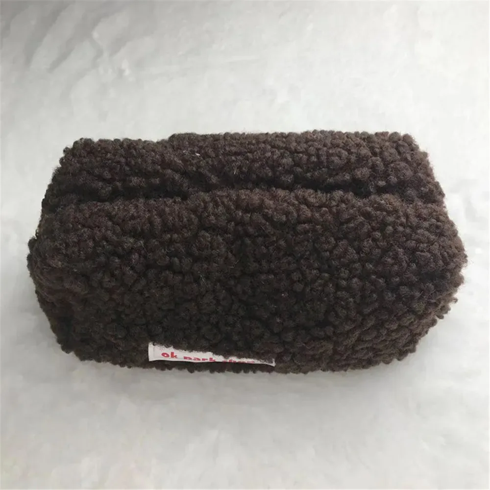 sac à cosmétiques en peluche grande capacité pour femmes et filles, jolie trousse de maquillage de voyage, stockage de produits de toilette, poudres