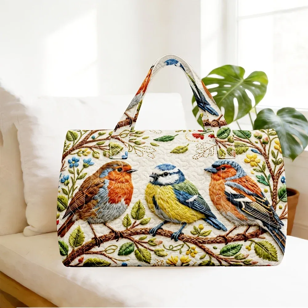 Grand sac en toile matelassée – sac de voyage matelassé en tissu 3D au style unique – sac de voyage pour les courts trajets.