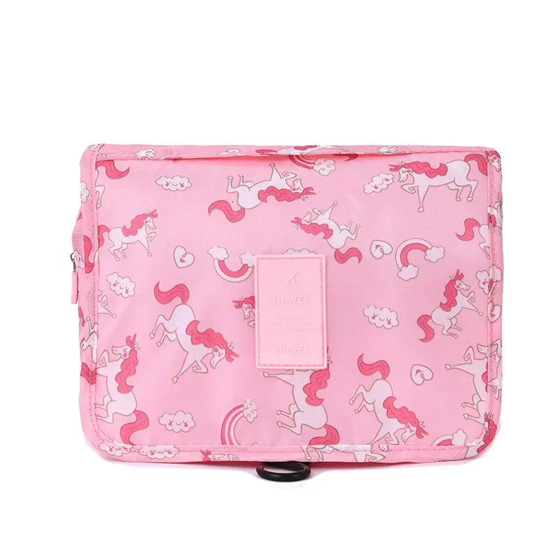 sac de maquillage de haute qualité pour femmes, sac à cosmétiques de voyage, crochet, organisateur de produits de toilette, rangement étanche, sac de lavage suspendu pour salle de bain