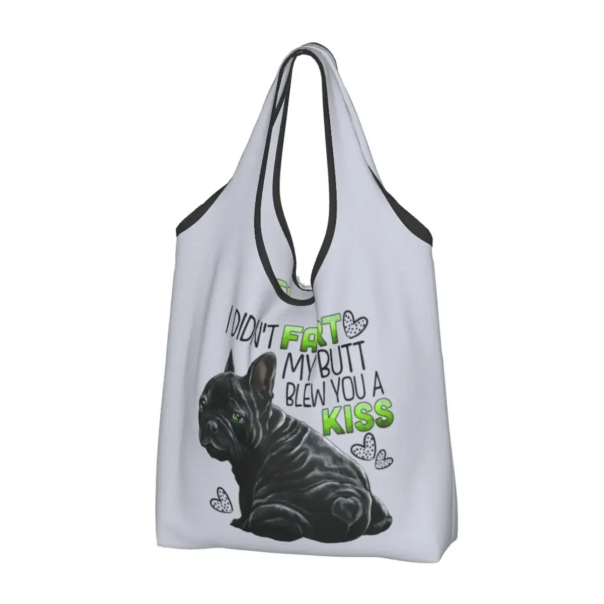 sac à provisions portable pop art pour femme, style bungalow, bouledogue français, sac fourre-tout pour chien, cadeau pour animal de compagnie, sacs d'épicerie
