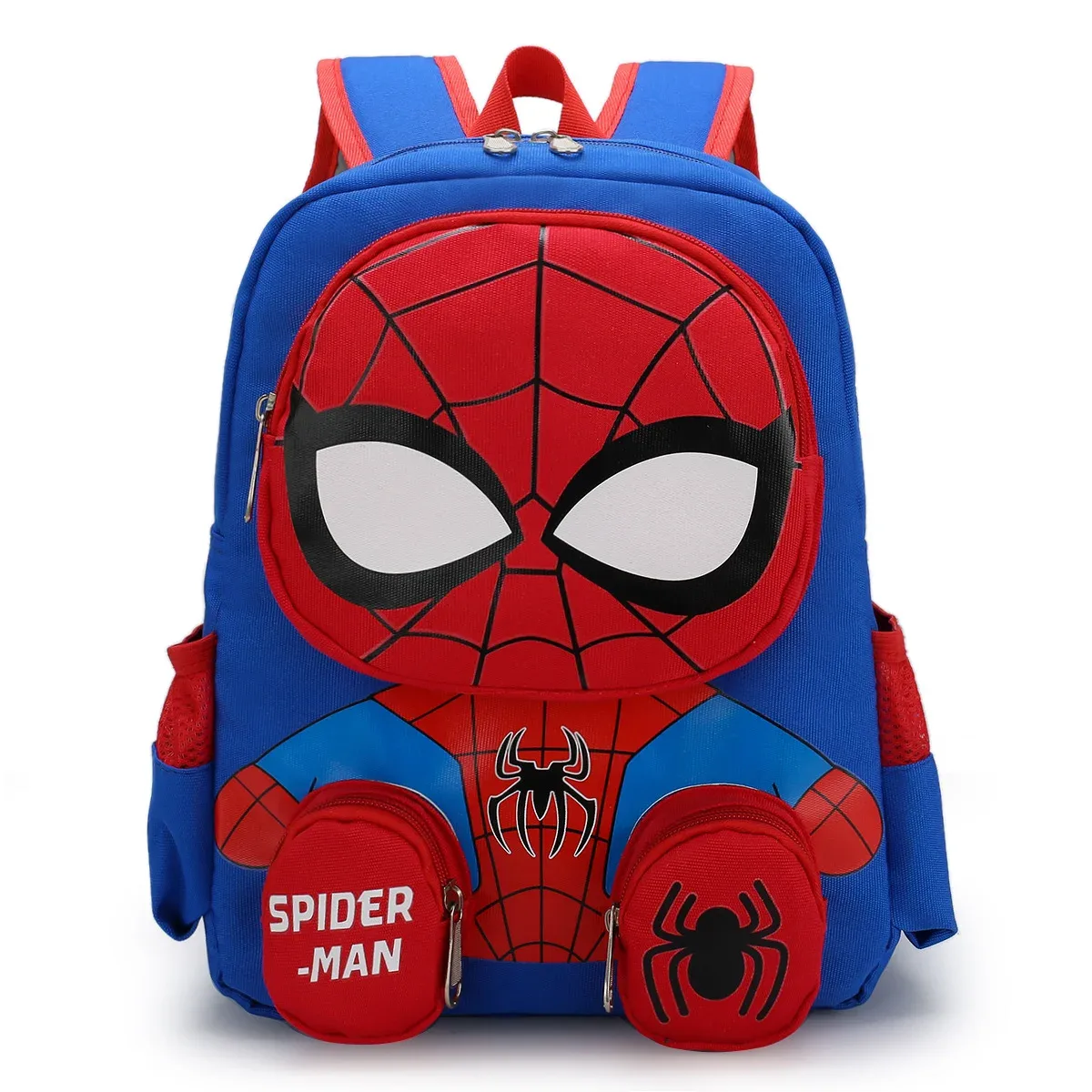 sac à dos pour enfants mesuca 3d little spider, sac d'école de maternelle cartoon supes, sac à dos léger en tissu oxford pour garçons avec petites pochettes à monnaie, sac à dos de voyage quotidien pour enfants, cadeau.