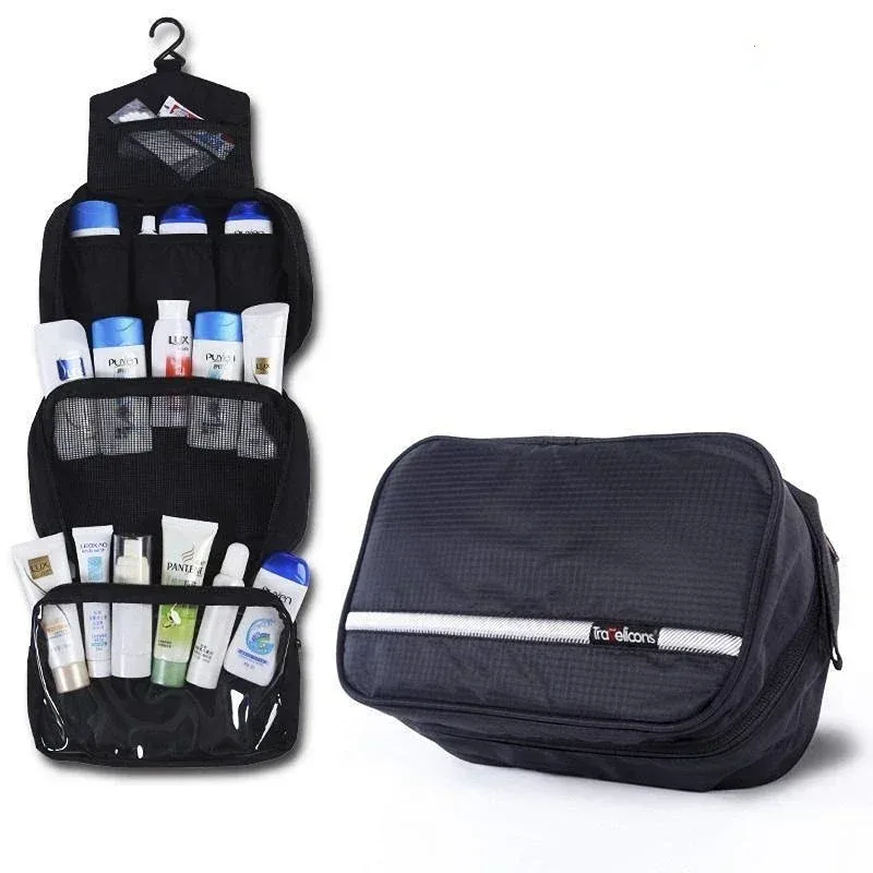 trousse de toilette suspendue pour hommes, grands sacs à cosmétiques imperméables, organisateur de voyage, articles de toilette pour dames, maquillage, toilettes, kit de salle de bain pliable