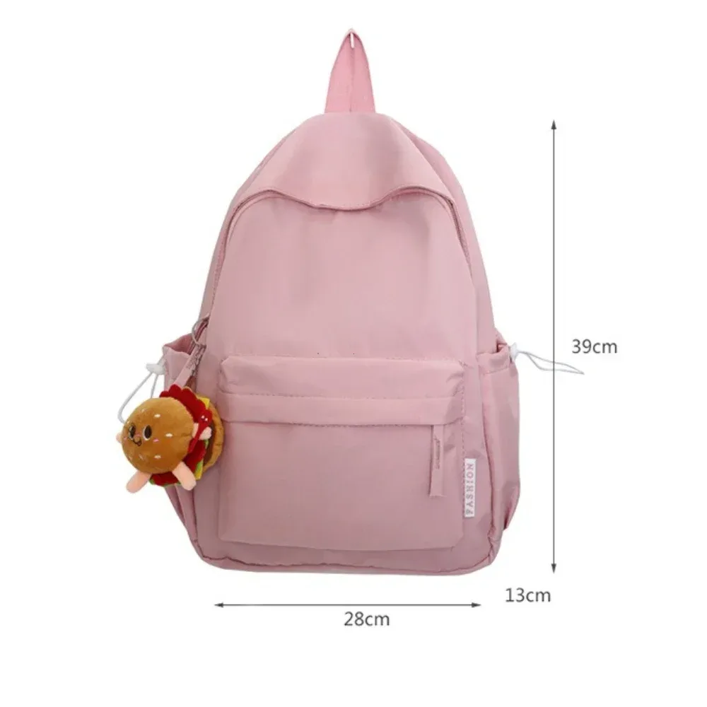 sac dos nylon unisexe noir rose beige vert khaki jaune voyage décontracté polyester intérieure fendue extérieure limon