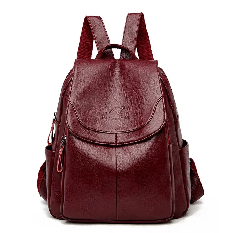 sac à dos vintage en cuir souple pour femmes, 9 couleurs, sac à bandoulière décontracté pour voyage, sacs d'école pour femmes, sac à dos pour dames.