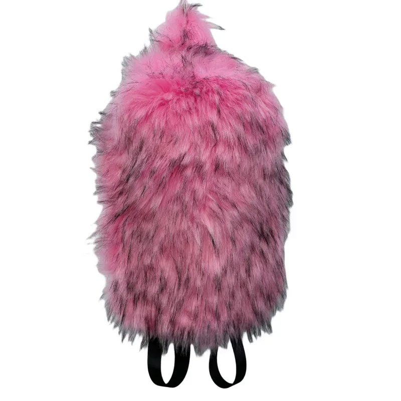 nouveau sac à dos femme y2k en fausse fourrure 2026 – style harajuku, doux et chaud, pour l'hiver