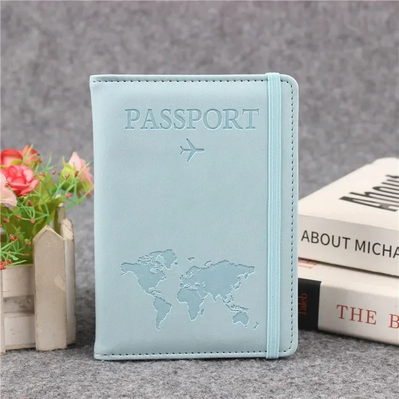 housse de passeport avec bande de fixation, étanche, avec clip intégré, protection rfid, motif léopard, porte-passeport, accessoires de voyage