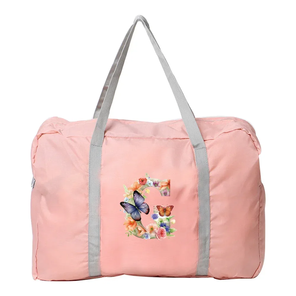 sac de voyage pliable réutilisable grande taille à motif papillon imprimé, sac de rangement écologique pour vêtements, sac de rangement pour articles ménagers et courses