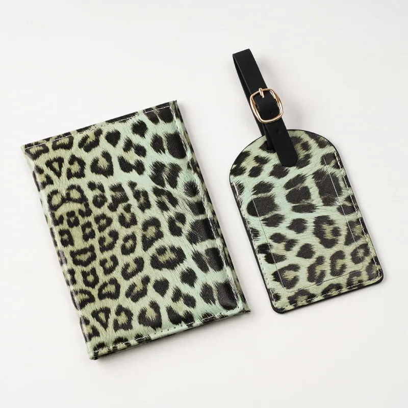 housse de protection pour passeport à imprimé léopard, porte-passeport de voyage, portefeuille en cuir pu, étui pour cartes, sac de rangement de voyage unisexe, cadeau