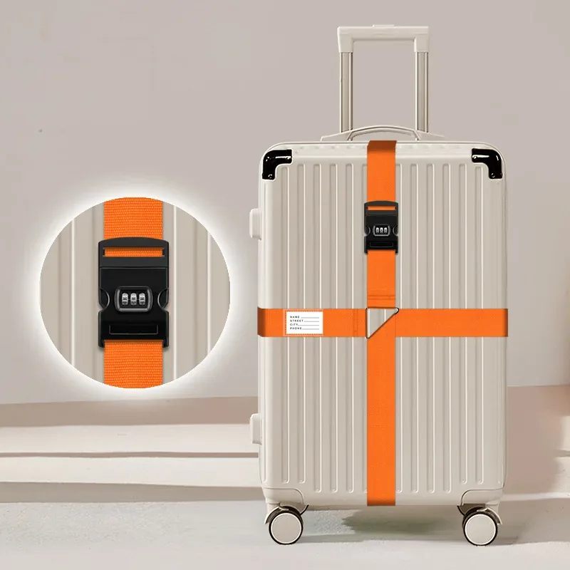 sangles à bagages avec cadenas à combinaison, sangles épaissies pour valises et chariots, sangles à cadenas à combinaison pour voyages internationaux