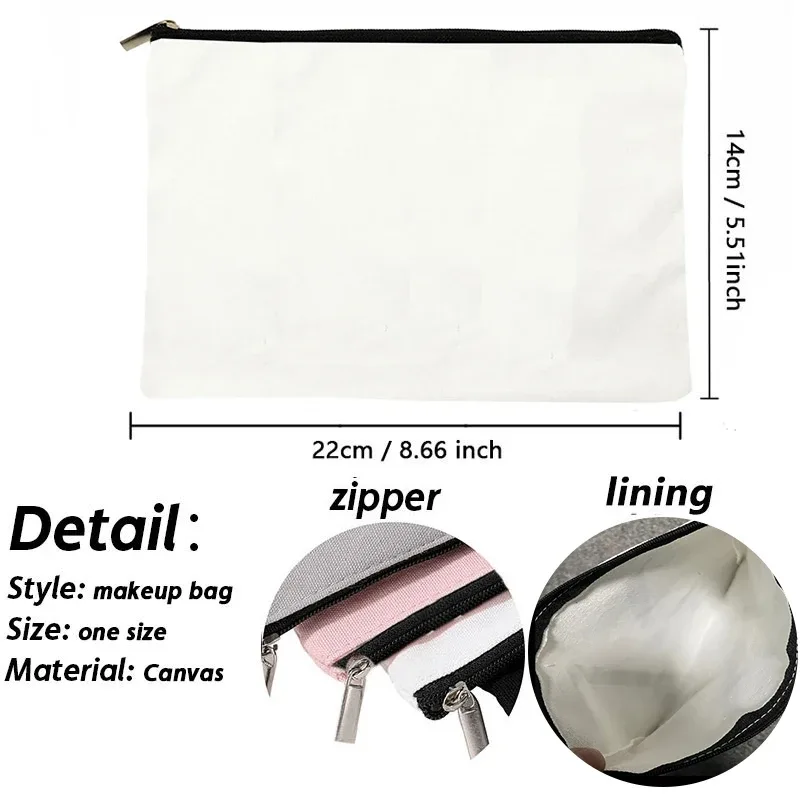 jolie pochette organisatrice en toile, sac de voyage pour cosmétiques et maquillage, trousse de toilette essentielle pour mariage, cadeau d'anniversaire pour enseignant avec nom personnalisé