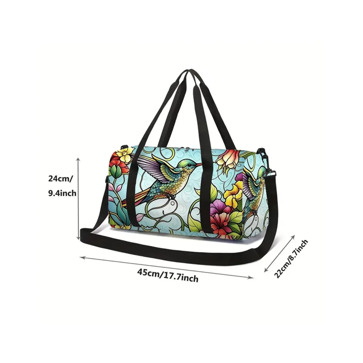 sac de voyage scolaire à motif d'oiseaux et de chats, grande capacité, sac à bagages plat 2d, dessin animé, meilleur cadeau pour garçons et filles, style tendance