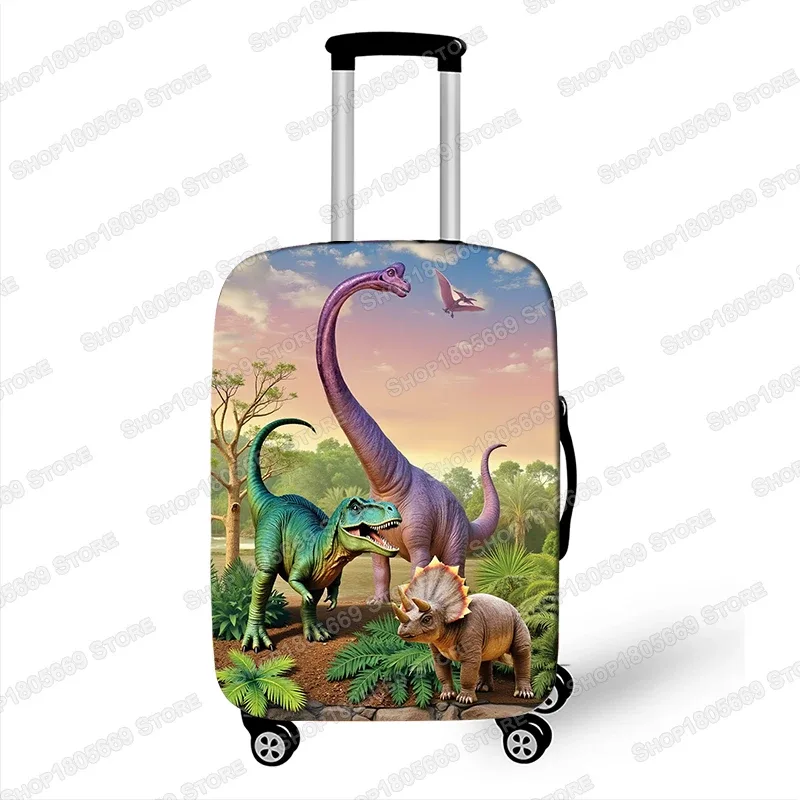 housse de bagage dinosaure jurassique imprimée en 3d, t-rex, velociraptor, spinosaurus, accessoires de voyage, housses de protection anti-poussière pour valise