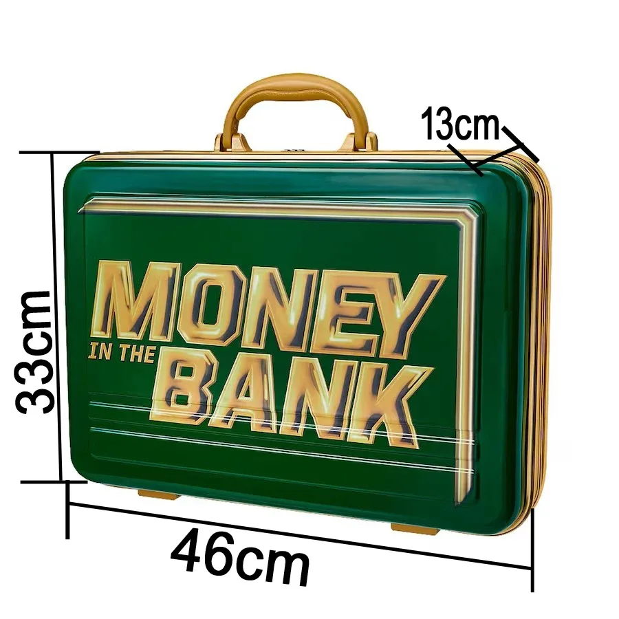 valise réplique verte money in the bank, valise commémorative seth rollins, accessoire wwe, neuve