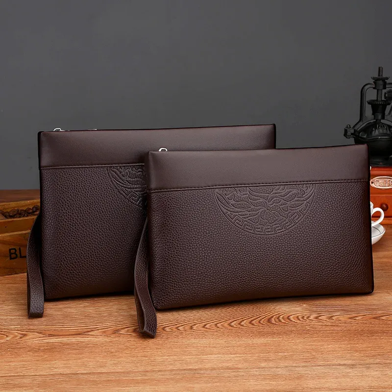 sac à main de luxe pour hommes, enveloppe décontractée, pochette de grande capacité, sac sous les bras pour hommes, nouvelle collection