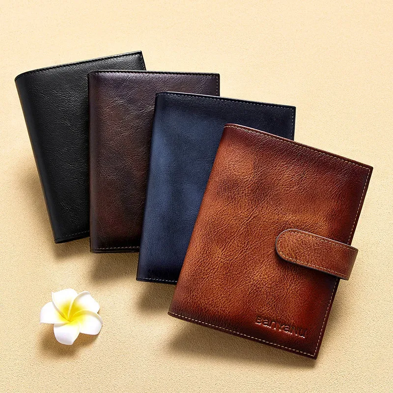 porte-passeport en cuir de vache véritable de première qualité pour hommes, portefeuille en cuir ultra-fin multifonction, organisateur portable de billets et de cartes de voyage