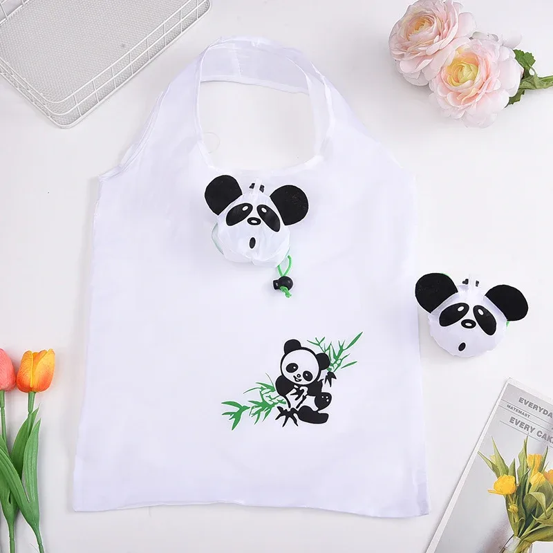 fourre-tout d'épicerie pliable imprimé animal, sac réutilisable de grande capacité, pochette de rangement de supermarché, achat écologique