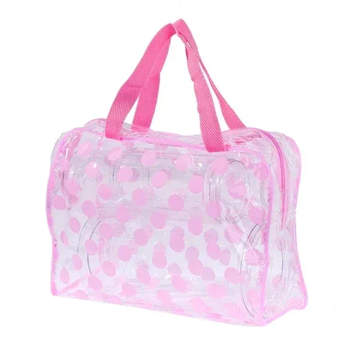 sacs de maquillage portables transparents en pvc, sac à cosmétiques étanche à fleurs pour femmes, sac de rangement de toilette de voyage, pochettes de rangement de douche