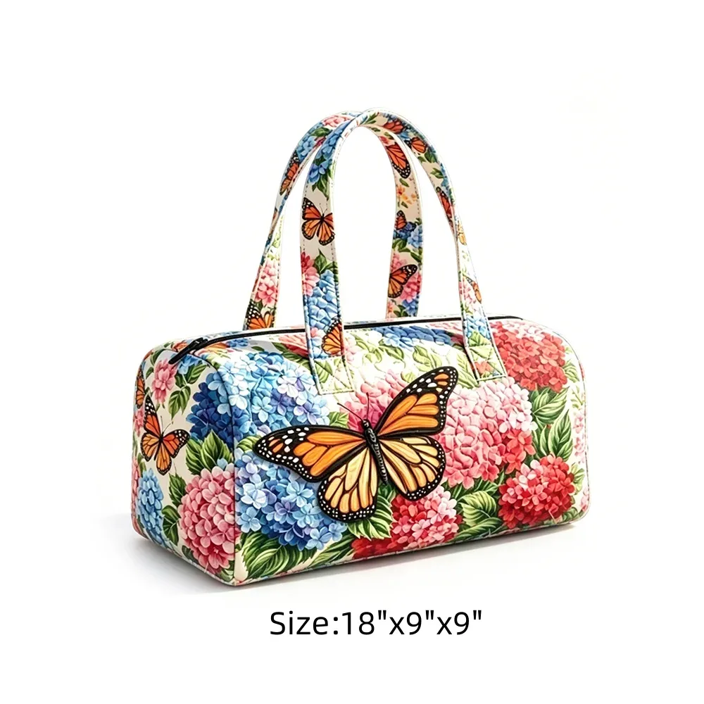 sac de voyage tropical motif ciel étoilé, imprimé flamants roses et palmiers, sac de nuit matelassé bleu marine pour femme, idéal pour les vacances d'été à la plage