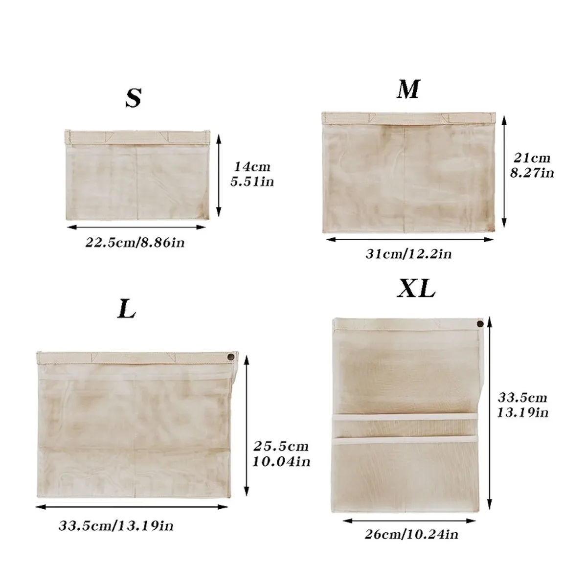 sac en maille organisateur de poche intérieure pour sac à dos sac de livre sac fourre-tout sac de rangement rectangulaire pour voyage rangement de cosmétiques bureau be...