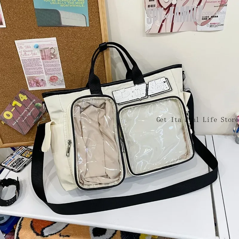 sac à dos ita double couche italife, motif anime, pour femmes, style japonais, décontracté, cosplay, itabag transparent, kawaii lolita h261