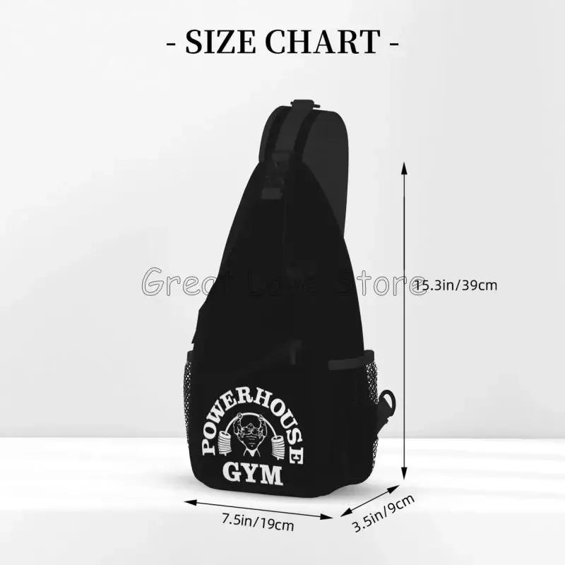 powerhouse gym sac à bandoulière noir unisexe quotidien épaule bandoulière poitrine sac à dos sac à dos portable pour voyage randonnée cyclisme camping