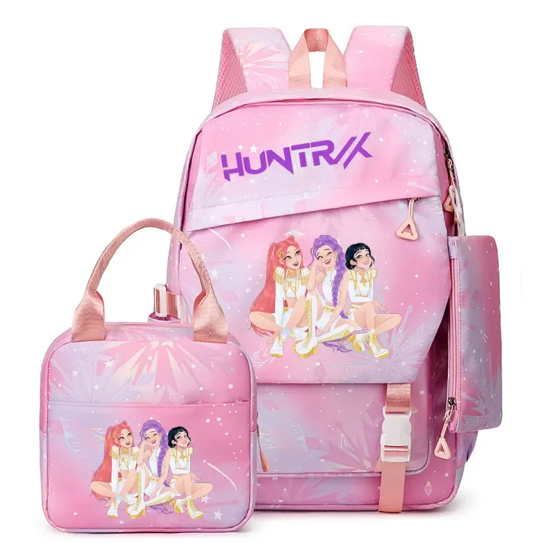 sac dos nylon rose motif floral scintillement pochette assortie voyage journee ultra léger compartiment intérieur