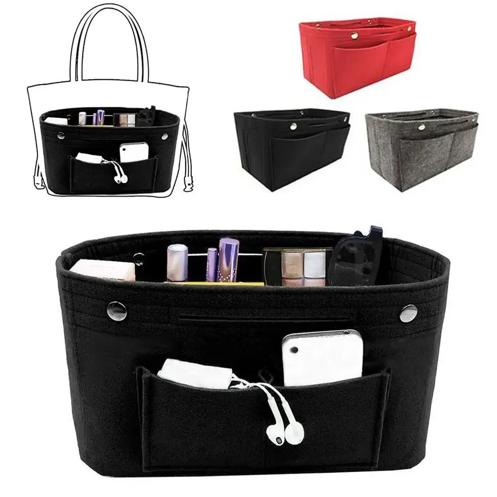 organisateur portable sac de voyage insérer feutre insérer sac sac à main insérer sac à main doublure sac intérieur