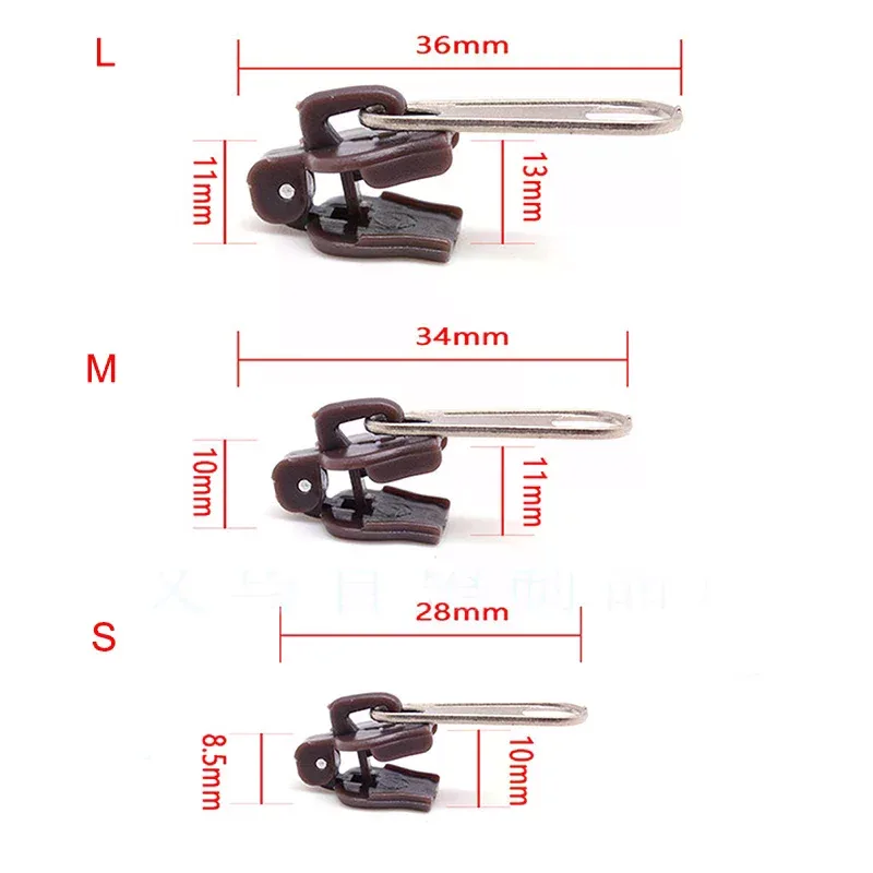 kit de réparation de fermeture éclair universelle instantanée 6 pièces, glissière de fermeture éclair de remplacement pour couture diy