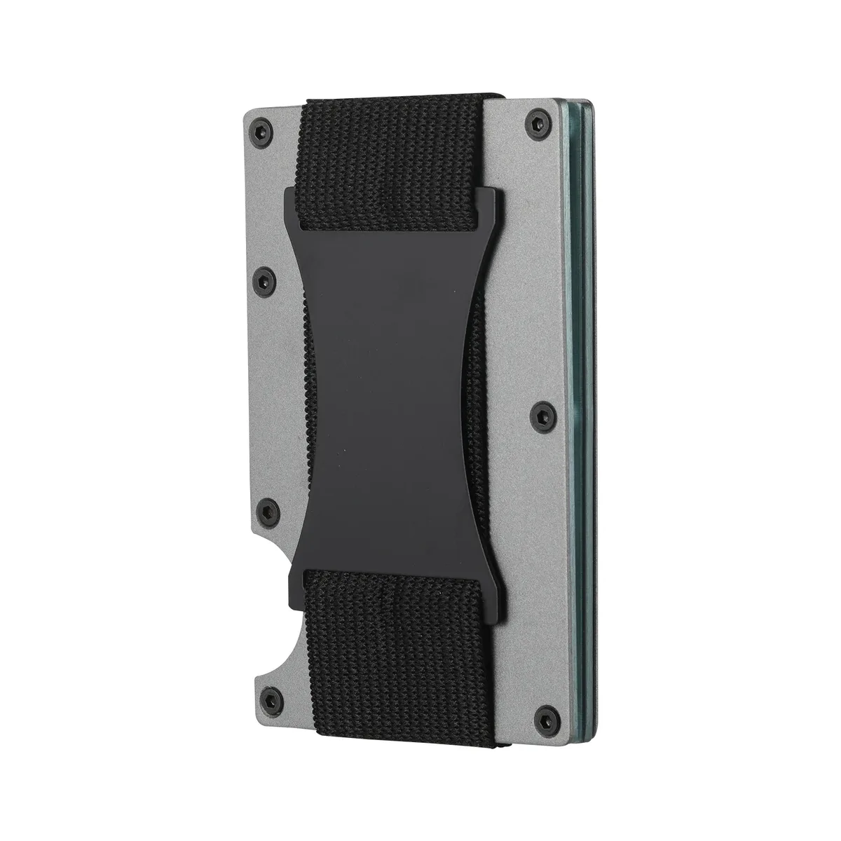 porte-cartes fin avec protection rfid, de haute qualité, pour hommes et femmes, portefeuille en aluminium, pochette arrière élastique, étui pour cartes d'identité et de crédit, sac de voyage unisexe