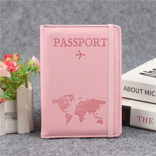 housse de passeport avec bande de fixation, étanche, avec clip intégré, protection rfid, motif léopard, porte-passeport, accessoires de voyage
