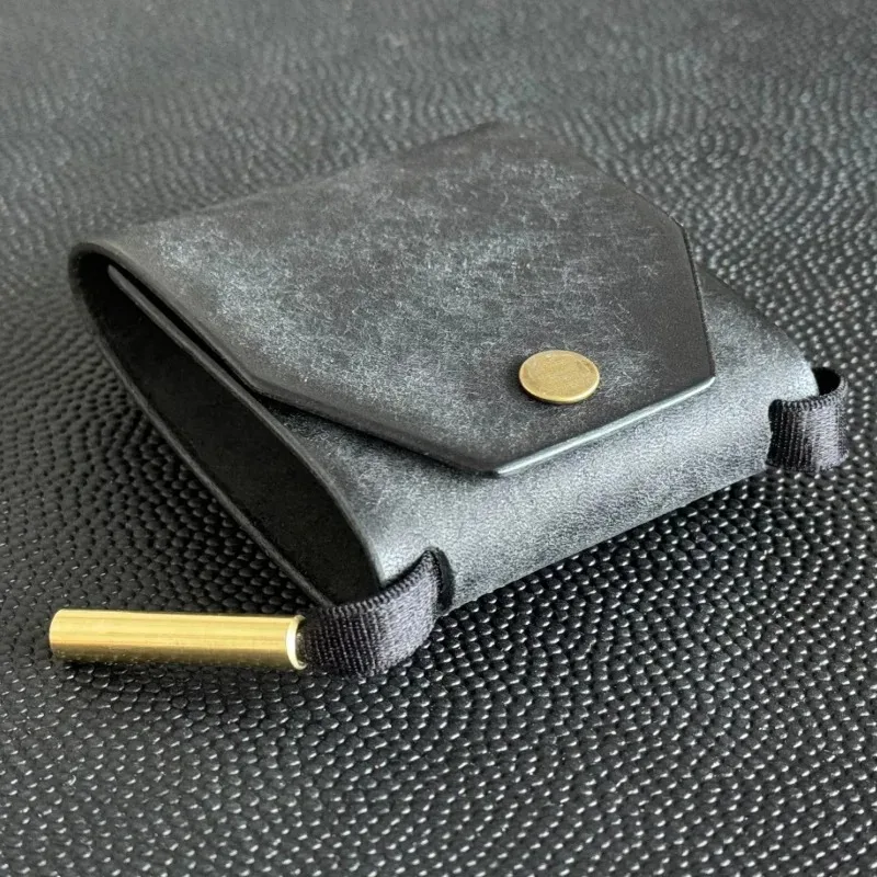 porte-monnaie en cuir à accès rapide, pochette portable pour billets, organisateur léger pour usage quotidien