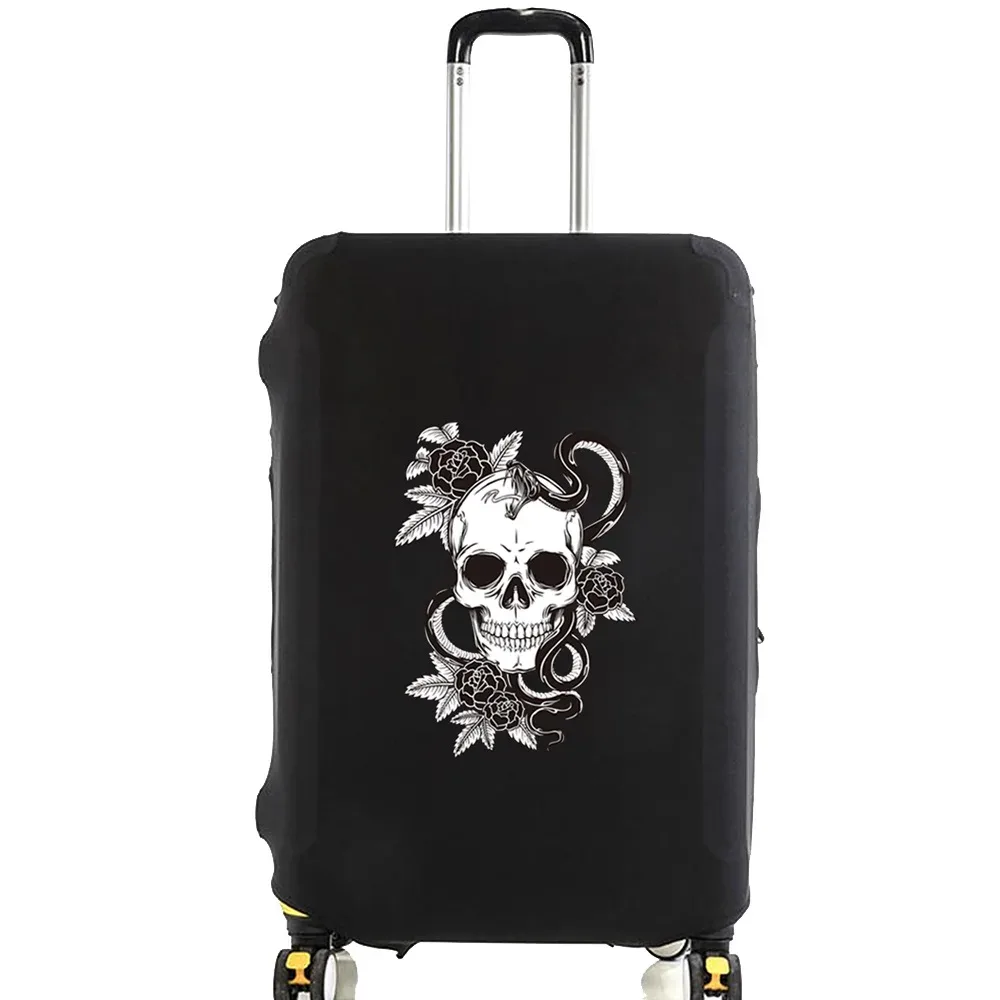 juste de bagage unisexe avec motif de série d'images blanches, sacs à poussière élastiques, valise à roulettes, étui à la mode, accessoires de voyage, 18 "-28"