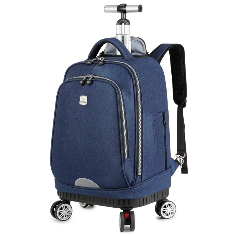 sac à dos roulant avec roulettes, sac à dos pour ordinateur portable de voyage à roulettes pour femmes et hommes, valise à roulettes d'affaires
