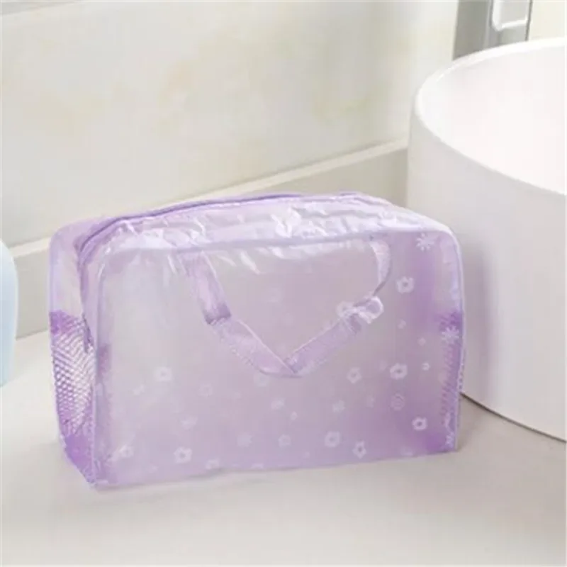 trousse de maquillage de voyage transparente en pvc, trousse de toilette, sac de rangement, boîte à bagages, valise à serviettes, poudres, fermeture éclair, sacs à cosmétiques