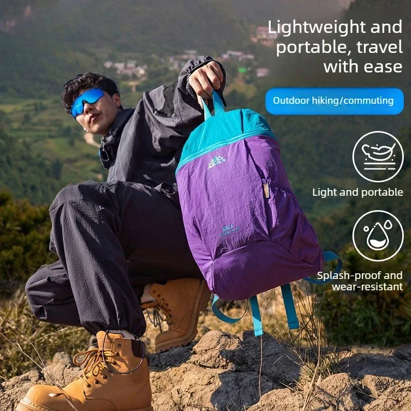 sac à dos pliable ultraléger pour l'extérieur, imperméable, pour la randonnée, le voyage, le camping, sac à dos portable pour femmes, sac de jour décontracté