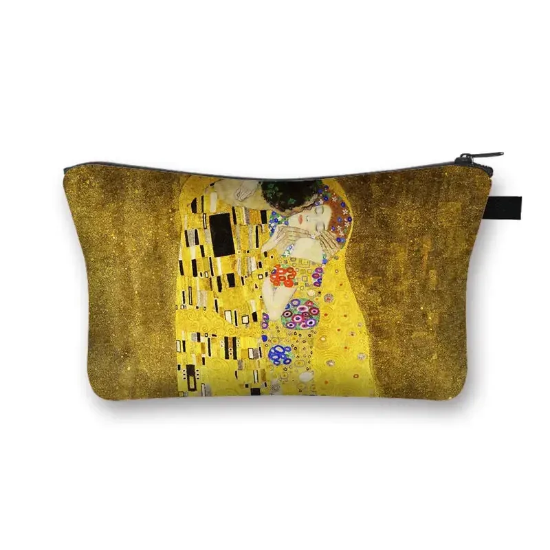 starry night / kiss / waterlily – trousse à cosmétiques pour femmes, trousse de maquillage van gogh / gustav klimt / monet