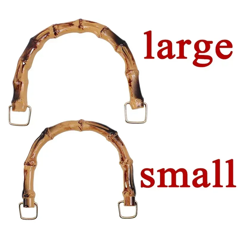 2 pièces boucle sac poignées boîte poignée bambou sac à main poignées sac à main bande poignée sac à bandoulière sangle bambou sac poignée