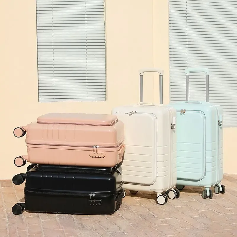 valise de voyage à roulettes pour femme, chariot avant ouvert, 20 pouces, 10 kg, nouvelle collection
