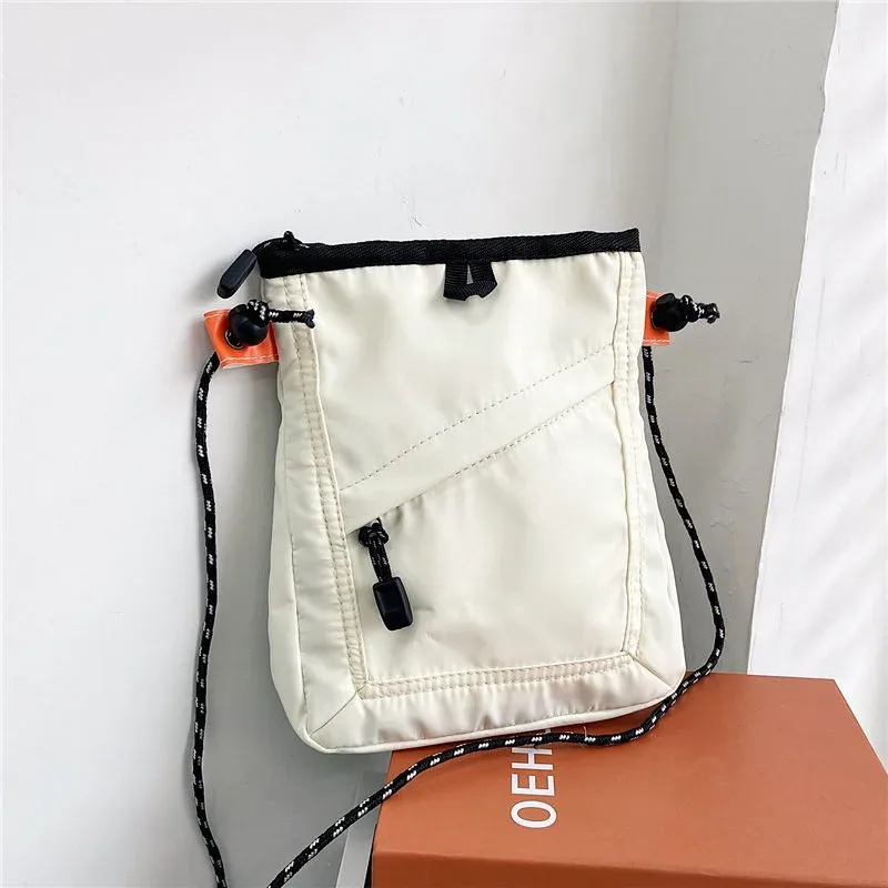 mini sac à bandoulière en nylon, petit portefeuille souple pour téléphone, sac à bandoulière multifonctionnel à sangle réglable, sac à main en toile