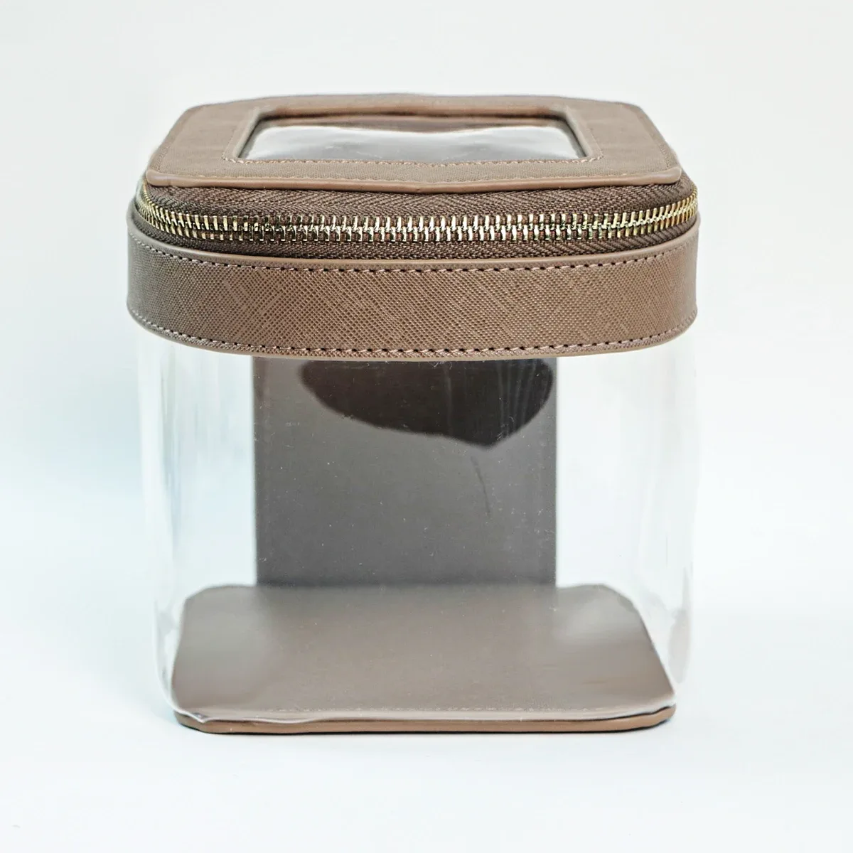 pochette de maquillage et trousse de toilette personnalisables avec nom, design transparent et visuel, grande capacité, portable pour les voyages